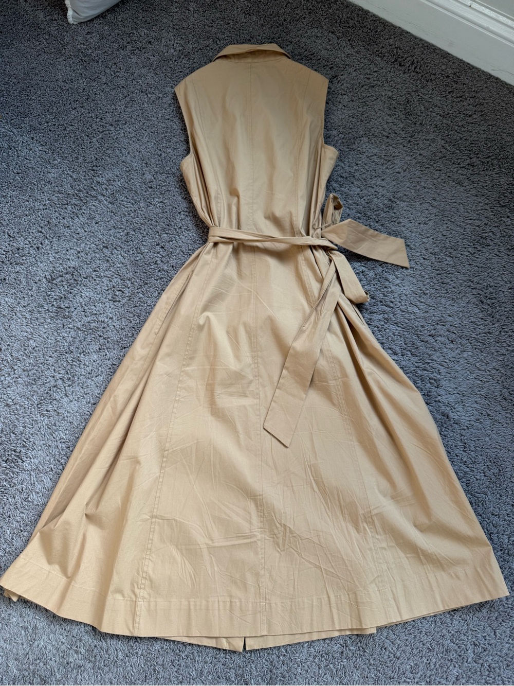 Anne Klein Khaki Shirt Dress Size 10 - Picture 2 of 6